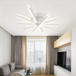 Lustra LED ZOE alba cu telecomanda, 67W, dimabila, lumina calda/rece/neutra
