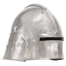 Coif cavaler medieval antic, jocuri pe roluri, argintiu, otel GartenMobel Dekor