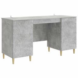 Birou Gri Beton Lemn prelucrat 142,5 x 50 x 75 cm GartenMobel Dekor