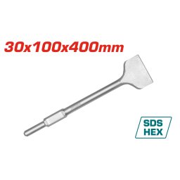 Dalta plata TOTAL cu prindere SDS HEX 30x400x100 mm pentru demolare