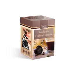 Capsula Reincarcabila pentru Cafea Family 57368 pentru Aparate Nespresso 5 Bucati / Set Negru