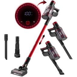 Aspirator ProfiCare cordless vacuum cleaner PC-BS 3136 A, upright vacuum cleaner anthracite/red, canister vacuum cleaner + handheld vacuum cleaner