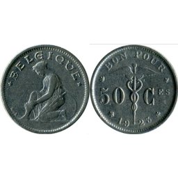 Belgia 1928 - 50 centimes, circulata