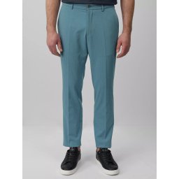 s.Oliver BLACK LABEL Pantaloni costum barbati, cu talie medie si croiala Slim fit, Turcoaz (SELECTATI MARIMEA: 46)