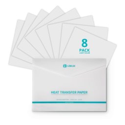 Set 8 coli de hartie pentru transfer termic, pentru materiale inchise la culoare LOKLiK