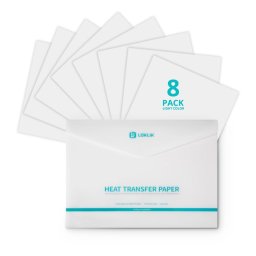 Set 8 coli de hartie pentru transfer termic, pentru materiale deschise la culoare LOKLiK