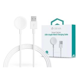 DEVIA Smart Series magnetic cablu încărcător Apple pentru Watch + USB-A cablu alb