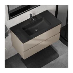 Dulap de baie cu lavoar KENWOOD, 91 cm, Marakesh/Negru