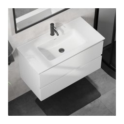 Dulap pentru baie cu lavoar KENWOOD, 91 cm, alb