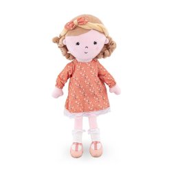 Papusa, petite&mars, sophie 14 x 34 cm, 0 luni+, ambalaj cu mini puzzle din carton, 35 cm, roz