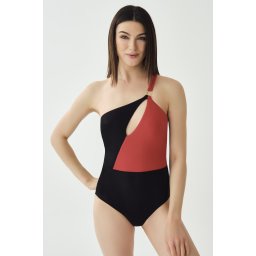Costum de baie Dagi Women's Black Red One-Shoulder