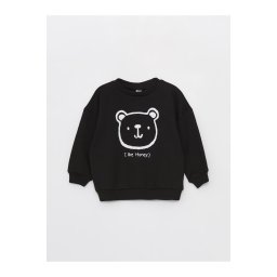 LC Waikiki Crew Neck Long Sleeve Printed Baby Boy Sweatshirt