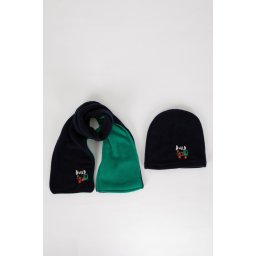 DEFACTO Baby Boy 2-Piece Fleece Scarf Beanie Set