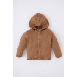 DEFACTO Baby Boy Hooded Knitwear Cardigan