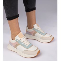 Gemre Adidași multicolori de damă cu sclipici și detalii cu model animalier Markuta