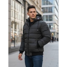 Geacă de iarnă pentru bărbați cu glugă