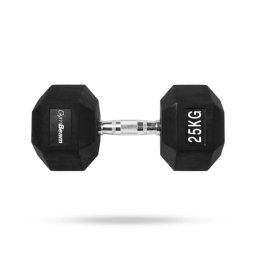 GymBeam Ganteră hexagonală White 25 kg