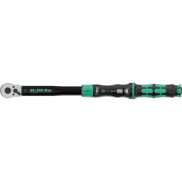 Wera torque wrench with reversible ratchet Click-Torque Lock C 3 black/green, 1/2" drive, 40 to 200 Nm