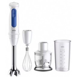 Braun Braun Houshold Hand Blender MultiQuick 3 MQ30202M white/blue, 900 watts, with chopper and whisk