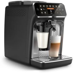 Espressor Cafea Automat Philips EP4346/71 Seria 4300 Presiune 15 Bari LatteGO 8 Tipuri de Bauturi Ecran Tactil Intuitiv SilentBrew Rasnita Ceramica QuickStart Negru/Bronz
