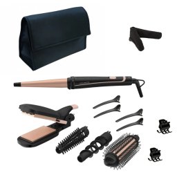 Aparat de Coafat Rowenta Infinite Looks 14 Ã®n 1 CF4231F0 Invelis Ceramic Negru/Portocaliu