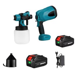 Pistol de Vopsit Electric Profesional fara fir 120W de 21V cu 2 baterii Li Ion capacitate 800 ml