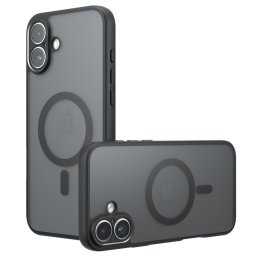 Husa de protectie Techsuit PureFrost MagSafe compatibil cu iPhone 16, Negru Mat