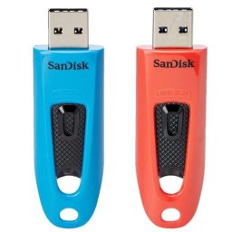 Memorie USB SanDisk Ultra, USB 3.0, 64 GBx2 buc, Albastru/Rosu