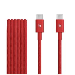 Cablu Beats USB-C la USB-C de 1,5 m, Woven, Rosu