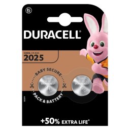 Baterie litiu 3V CR2025 165mAh, blister 2 buc. - Duracell
