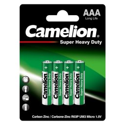 Baterii AAA LR3 1.5V Camelion Super Heavy Duty, Blister 4 buc