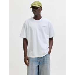 Jack & Jones Tricou barbati, din bumbac, Relaxed Fit, JJEARCHIVE, Alb (SELECTATI MARIMEA: 2XL)