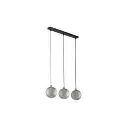 Lustră suspendată cu cablu ELENA 3xG9/6W/230V, negru/gri fumuriu