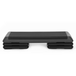 Stepper aerobic profesional reglabil, 3 niveluri, max. 350 kg, negru-gri
