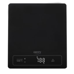 Cantar de bucatarie Camry CR 3175, 15 kg, Functie TARA, Sticla, Negru
