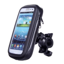 Suport husa telefon pentru bicicleta LX-01 rezistent apa si socuri touchscreen 360* rotativ negru XL