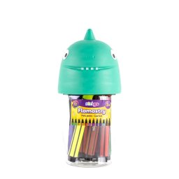 Carioci lavabile Jumbo 12 culori, Strigo, cutie Dinozaur SSC291