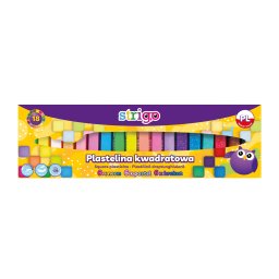 Plastilina Strigo, 18 culori mix (6 x neon, 6 x pastel, 6 x cu sclipici) SSC336