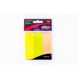 Notite Adezive Strigo, 4 paduri, 75X25mm, 150 File, Neon SSN007