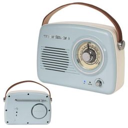 Boxa portabila Bluetooth RADIO FM NOSTALGIA 15W Albastru deschis