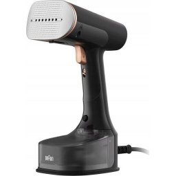 Aparat de calcat vertical cu abur S7077BK 0X13810102, 1600W, abur variabil 35 g/min, rezervor detasabil 250 ml, sistem ActiClean Easy, talpa ceramica Dual FreeGlide 3D, incalzire rapida 35 sec, perie pentru tesaturi groase, Negru