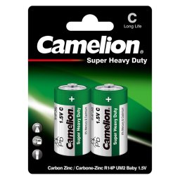 Baterii Camelion Super Heavy Duty C R14 1.5V, blister 2 bucăți