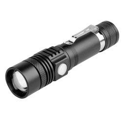 Lanterna TED Electric cu acumulator litiu L18650x1 metal led ZOOM + Inc.220V + cablu micro USB FL-95 TED003874, A0114387