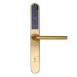 Yala inteligenta MONACO GOLD cu amprenta, Bluetooth, PIN, RFID, IP65, otel inoxidabil, finisaj auriu