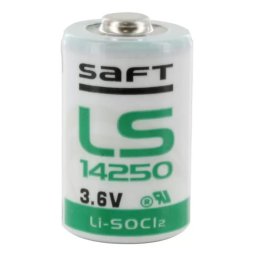 Baterie litiu Saft 3.6V 1200 mAh, format 14250 / 1/2AA, 14.5 x 25.5 mm