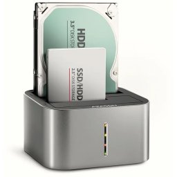 Docking station AXAGON ADSA-DC DUAL DOCK HDD /SSD 2.5 /3.5 5Gbit/s SATA 3.0 USB 3.2 Gen1
