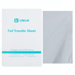 Set 50 folii argintii pentru transfer LOKLiK