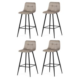 Set de scaune de bar B-X7015 CAP2, 4 buc., cafeniu