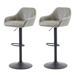 Set de scaune de bar B-716 GREY3, 2 buc., gri
