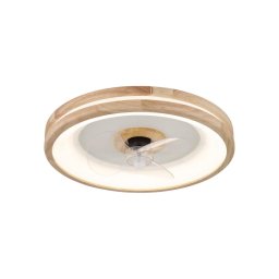 Plafonieră LED cu ventilator Globo 03650 GATIAN LED/30W/230V maro + telecomandă